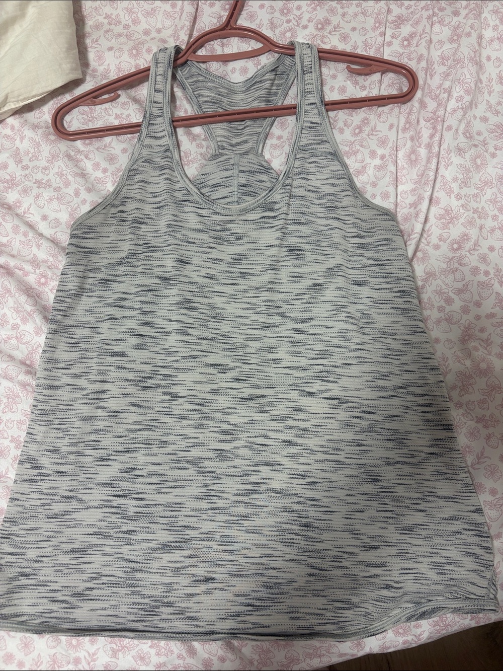 lululemon athletica Heathered Light Gray Racerback Tank